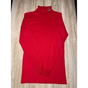 Nebraska University Majestic Longsleeve Vintage Red Y2K Turtleneck Medium